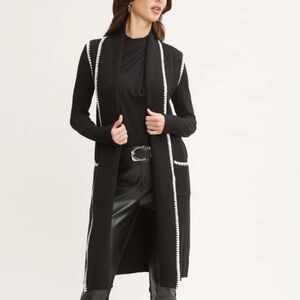 New Tahari Black and Gray Trench Coat